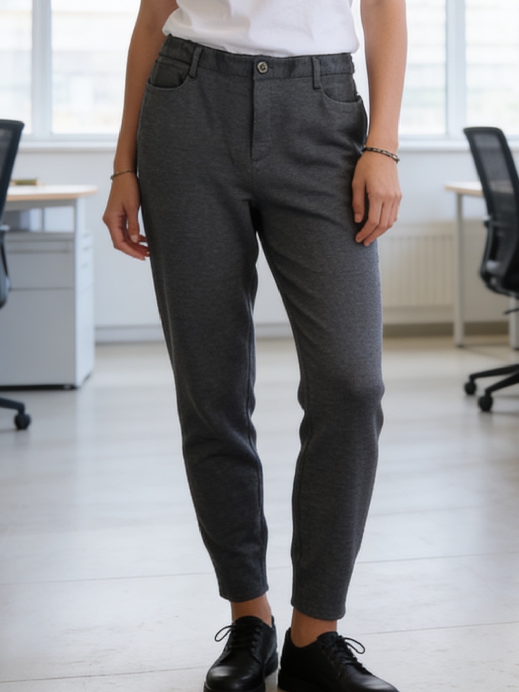 Talbots Soho Slimming Charcoal Grey Pants -Size 12 Petite Nwt